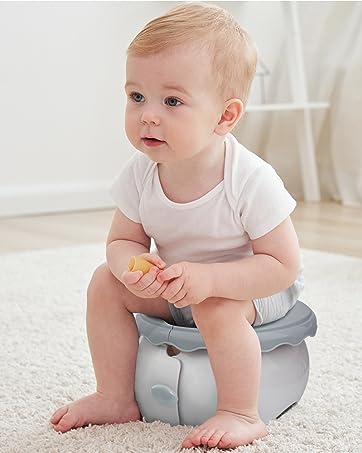 BlueSnail Portable Travel Potty, Foldable Toddler Training Potty with Storage Bag (Upgrade White)