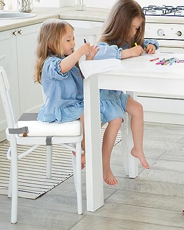 White Booster Seat for Dining Table