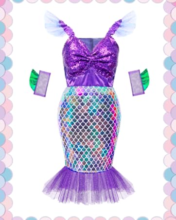 lively purple mermaid