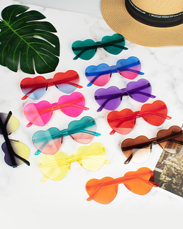Colorful Heart Glasses
