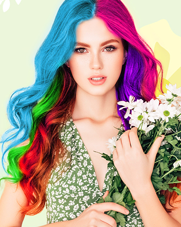 colorful hair extensions