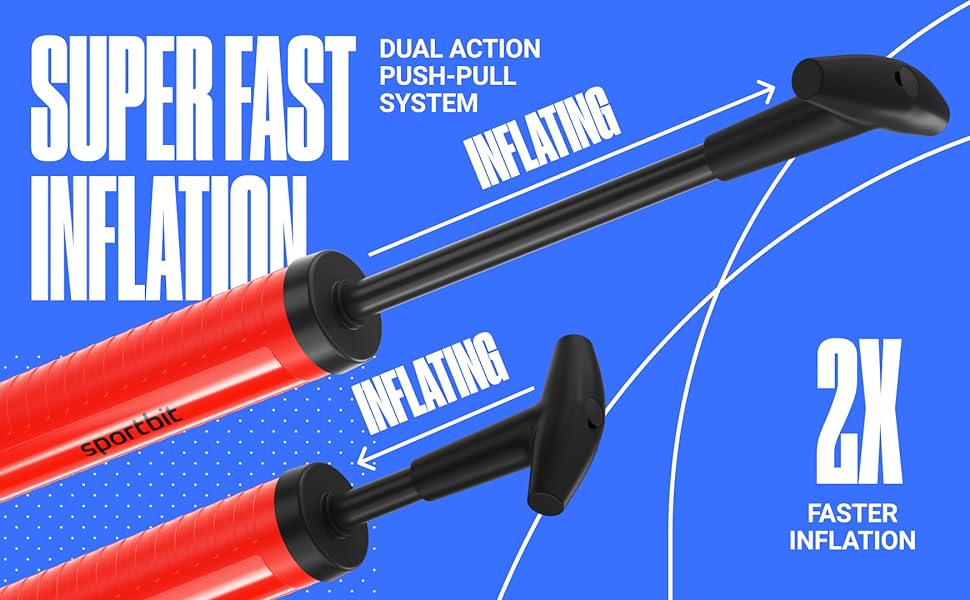 Super fast inflation, dual action push-pull system