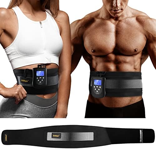 DOMAS Ab Belt Abdominal Muscle Toner- Abs Stimulator with 6 Modes  Electronic Abs Stimulating Belt EMS Muscle Toning Belt for Men Women  Training Device for Muscles Stomach Workout Massager - DA-Depot Market