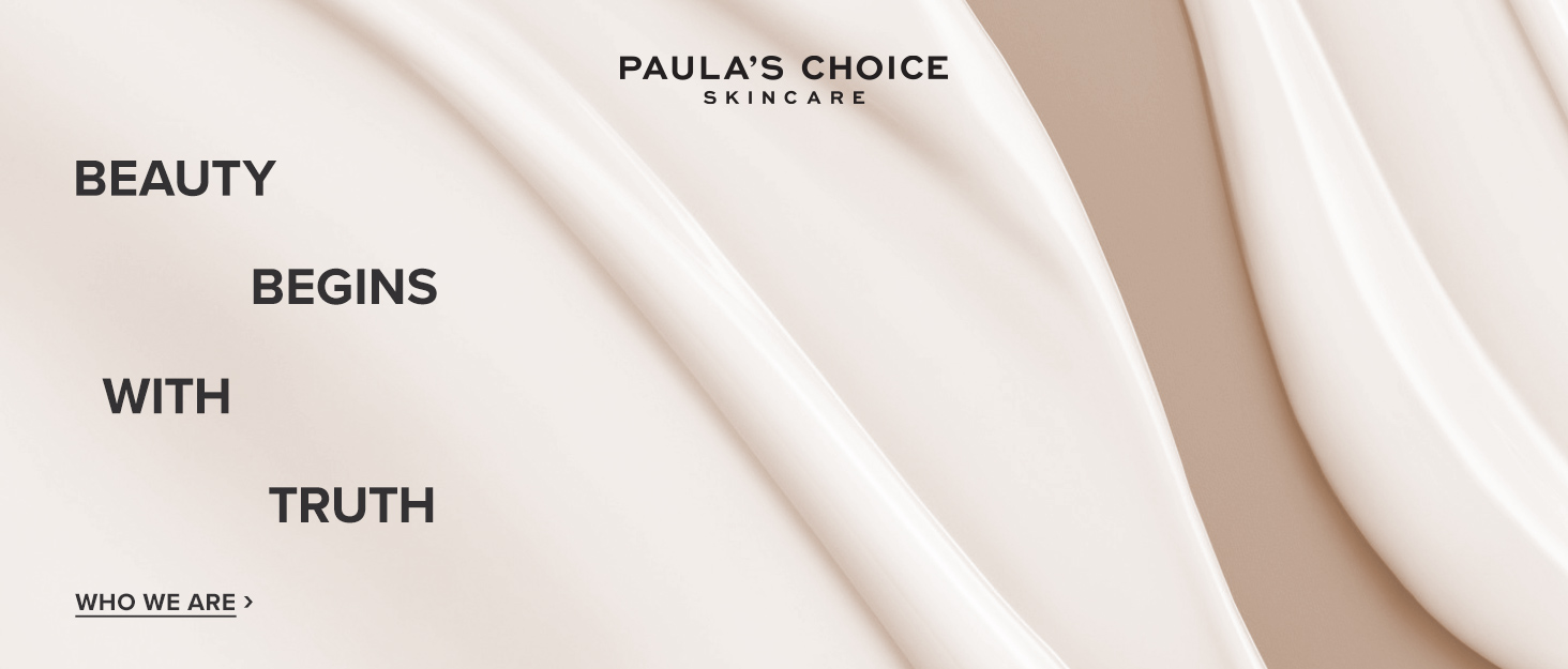 Cream skin care swatch with Paula's Choice logo