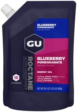 GU Energy Roctane Ultra Endurance Energy Gel, 15 Servings, Blueberry Pomegranate