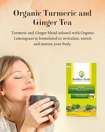Buddha's Herbs Organic Turmeric and Ginger Tea