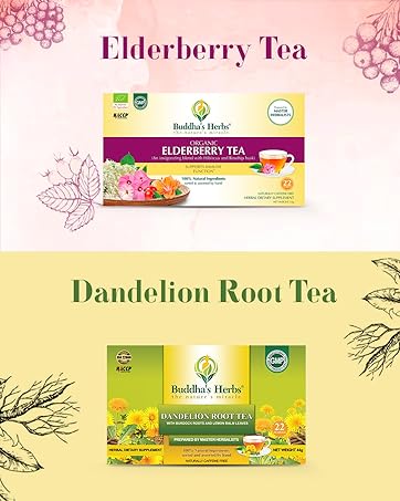 Buddha's Herbs Elderberry Tea Dandelion Root Tea