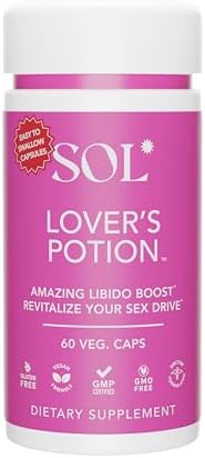 Sol Nutrition Lovers Potion Supplement for Women - Boost Stamina & Energy, Aswagandha, Collective Happiness Bark, Angelica Sinensis, 60 Easy to Swallow Capsules