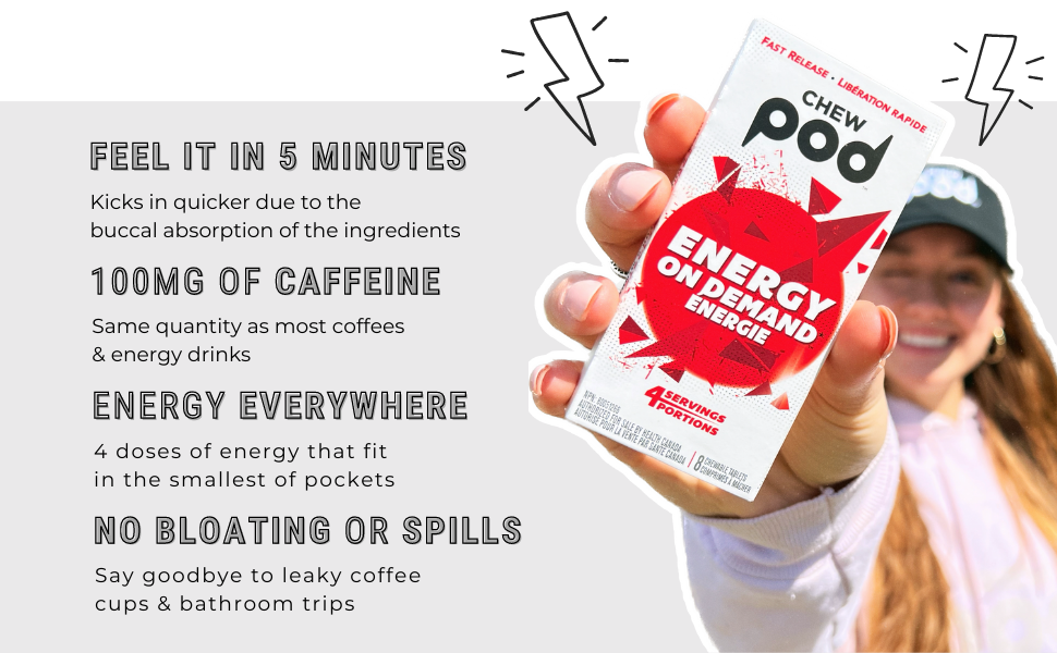 quick energy boost caffeine gum 