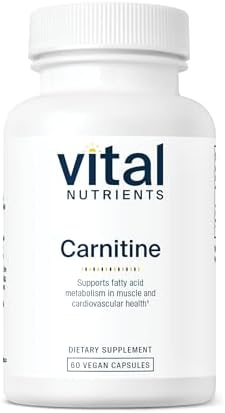 Vital Nutrients - Carnitine - Cardiovascular and Fat Metabolism Support - L-Carnitine Supplement - Heart Health Support - Supports Fatty Acid Transport - 60 Vegetarian Capsules per Bottle - 500 mg