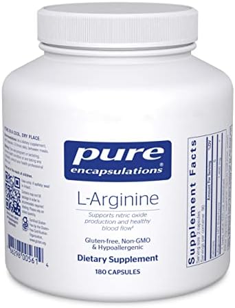 Pure Encapsulations L-Arginine | Supplement to Support Nitric Oxide Production, Immune Support, Memory, Heart Health, and Healthy Blood Flow* | 180 Capsules
