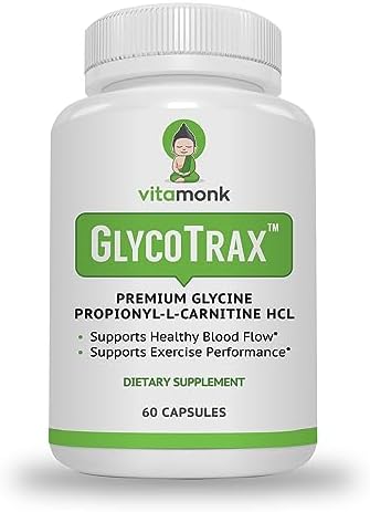 VitaMonk GlycoTrax - High Absorption GPLC Supplement - No Artificial Fillers - GPLC Glycine Propionyl-L-Carnitine Capsules Supplements to Support Healthy Blood Flow - 60 Capsules