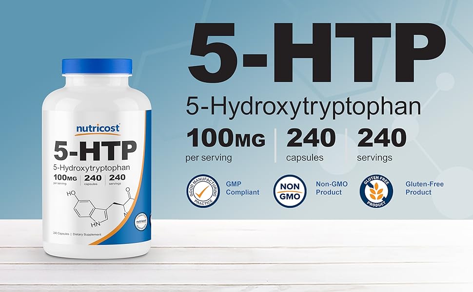5-htp capsules from Nutricost 100mg 240 capsules