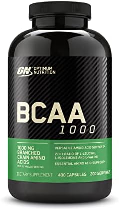 Optimum Nutrition Instantized BCAA Capsules, Keto Friendly Branched Chain Essential Amino Acids, 1000mg, 400 Count