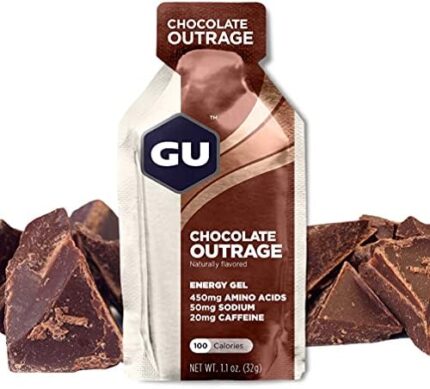 GU Energy Original Sports Nutrition Energy Gel, 8-Count, Chocolate Outrage