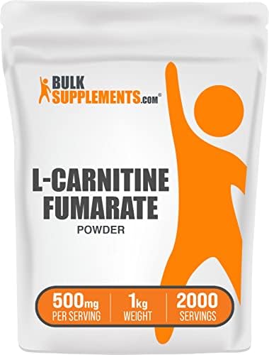 BULKSUPPLEMENTS.COM L-Carnitine Fumarate Powder - Carnitine Supplement, Carnitine Powder, L-Carnitine 500mg - Amino Acids Supplement, 500mg per Serving, Gluten Free, 1kg (2.2 lbs)