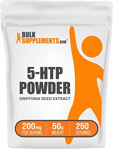 BULKSUPPLEMENTS.COM 5-HTP Powder - 5-Hydroxytryptophan, 5 HTP Supplement, 5-HTP 200mg - from Griffonia Seed Extract - Gluten Free, 200mg of HTP5 Supplement per Serving, 50g (1.8 oz)