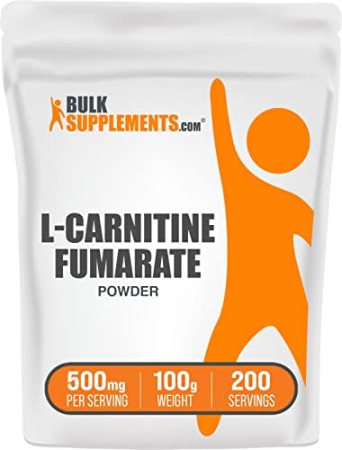 BULKSUPPLEMENTS.COM L-Carnitine Fumarate Powder - Carnitine Supplement, Carnitine Powder, L-Carnitine 500mg - Amino Acids Supplement, 500mg per Serving, Gluten Free, 100g (3.5 oz)