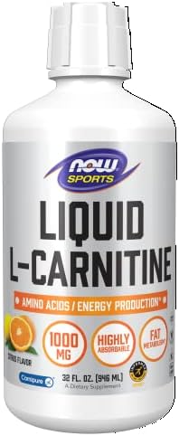 Sports, Liquid L-Carnitine, Citrus, 1,000 mg, 32 fl oz (946 ml), Now Foods