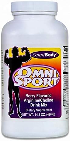 Omnitrition's OmniBody Omni Sport, Berry Flavored Arginine/Choline Drink Mix, Dietary Supplement 14.8 Ounce Bottle