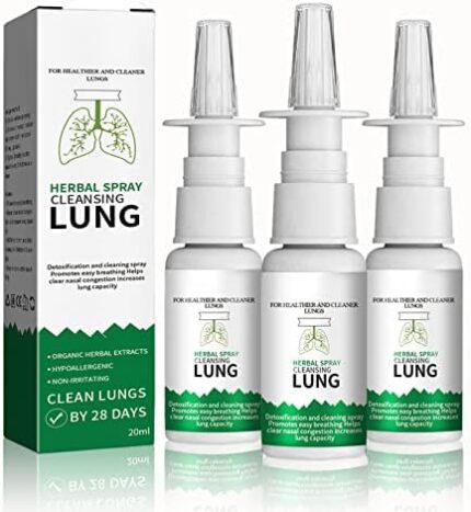 OnNature Organic Herbal Lu_ng Cle_ANSE Bottle，Natural Herbal Essence Cleansing Nose Spray (3pcs)