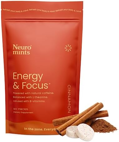 Sugar-free NeuroGum Energy Caffeine Mints - Boost Focus and Energy Naturally